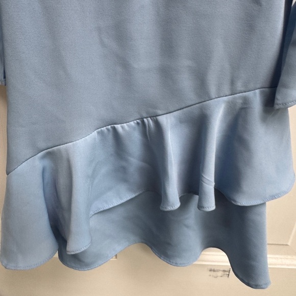 GB Girls 3T Light Blue 3/4 Sleeve Flowy Blouse - Picture 4 of 7